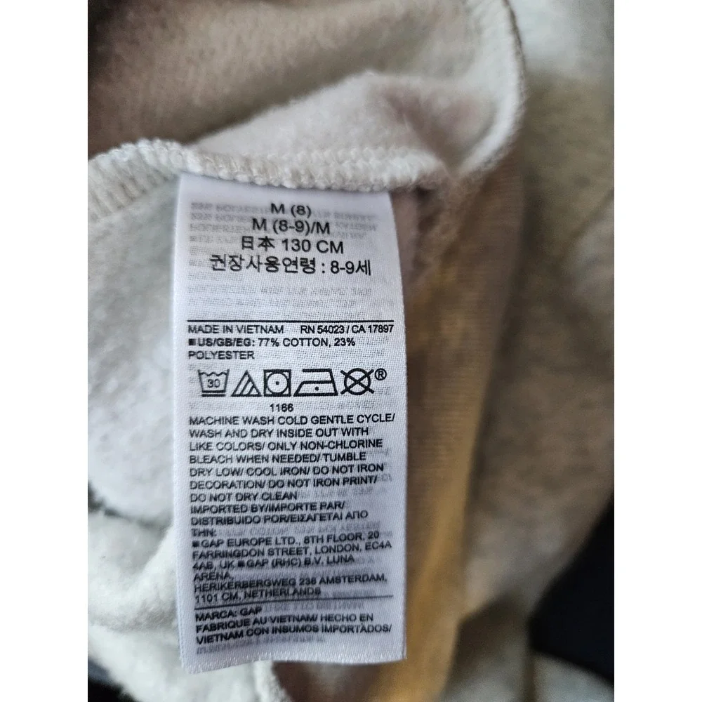GAP × Disney Kids Minnie Mouse Sweatshirt Gray Size M(8)‎ Metallic Logo Crewneck